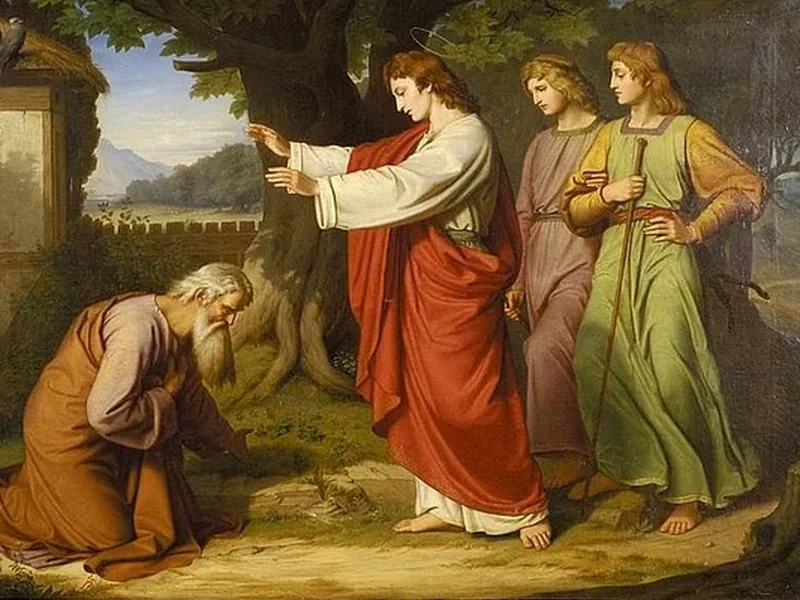 1824-Karl Gottlob Schönherr - Tre angeli annunciano ad Abramo la nascita di suo figlio Isacco